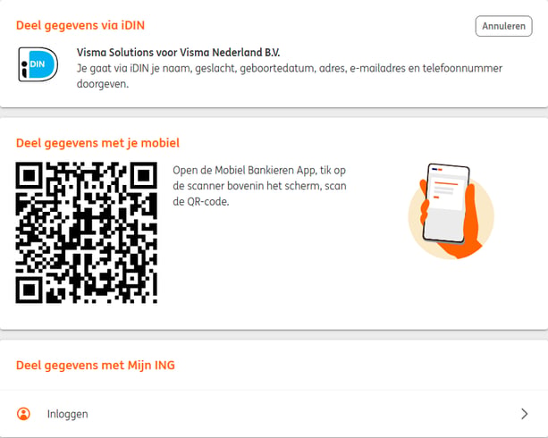 av-sup starten AUINV iDIN bank ING
